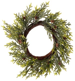 Floral Glitter  Pinecone Wreath