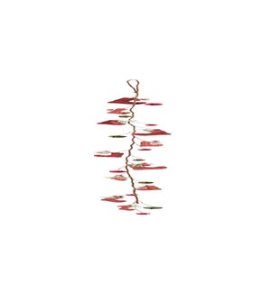 Fab. Stocking W/Rustic Bell Garland