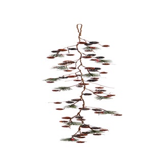 Floral Pine  Rustic Bell Garland