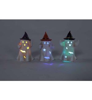 Small Resin Ghost/Hat Glow 3 Asst