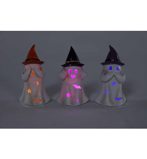 Large Resin Ghost/Hat Glow 3 Asst