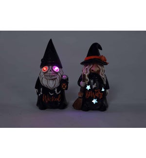 Resin Witch Gnome Glow 2 Asst