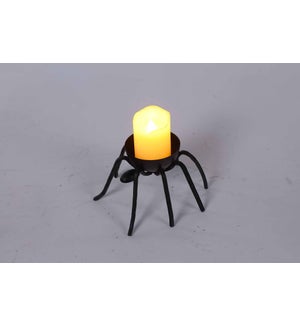 Metal Blk Spider Bowl with Stand