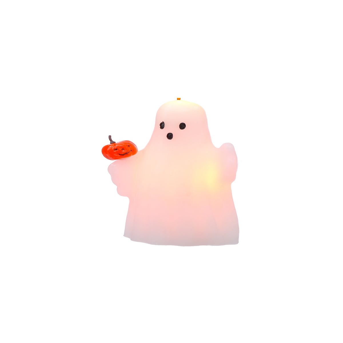 Gls LED Ghost w / Pumpkin