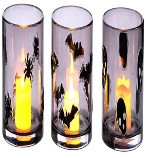 Gls Embossed Halloween C/H 3 Asst