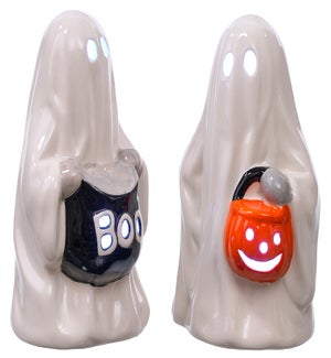 Cer Trick Or Treat Ghost Led 2 Asst