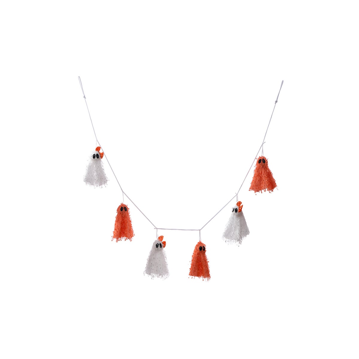 Fabric Fuzzy Ghost Garland