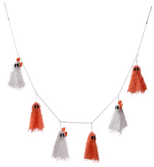 Fabric Fuzzy Ghost Garland