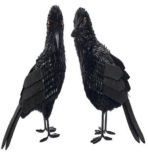 Blk Woodland Standing Crow 2 Asst