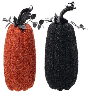 Lg Beaded Pumpkin 2 Asst