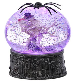 Acrylic Skeleton Couple Water Globe W/Sound
