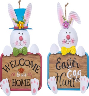 Mtl Welc/Easter Bunny Wall 2 Asst