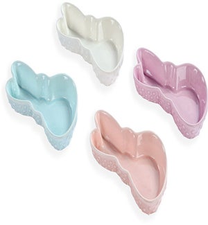 Cer Hobnail Bunny Dish 4 Asst