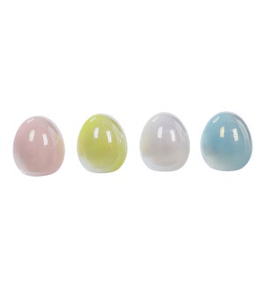 Cer Pastel Egg 4 Asst/Tray 12 pcs