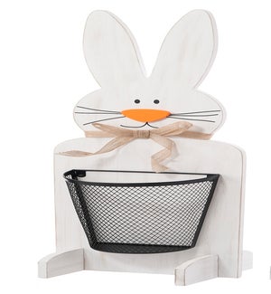 Lrg Wd Standing Bunny w/ Basket
