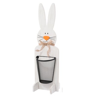 Lrg Wd Standing Bunny w/ Basket