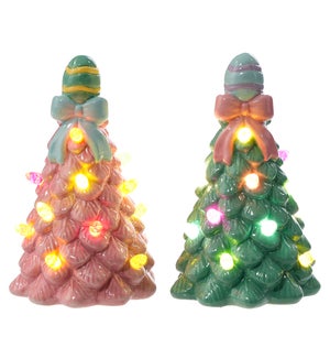 Cer Easter Egg LED Tree 2 Asst