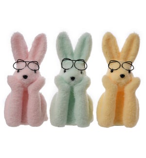 Fab Thinking Bunny w/ Glasses 3 Asst