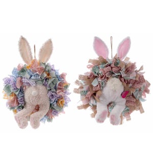 Fab Bunny Rear Wreath 2 Asst