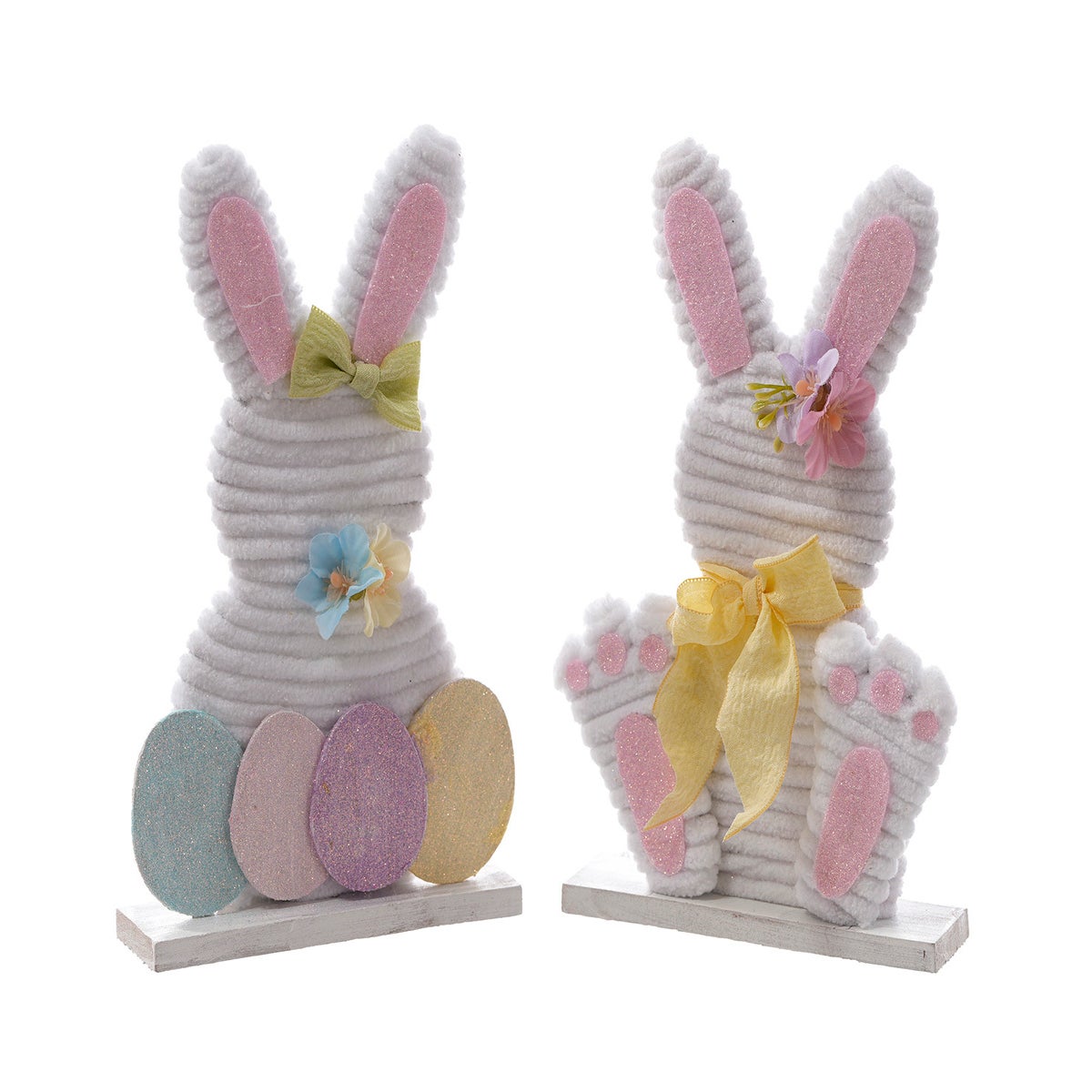 Fab Ribbed Bunny Stand 2 Asst