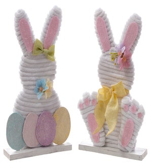 Fab Ribbed Bunny Stand 2 Asst