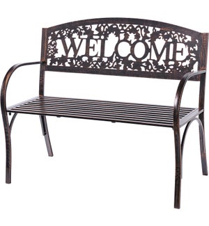 Mtl Ant Bronze Welcome Bench