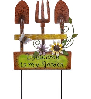 Mtl Welcome Garden Tools Stake
