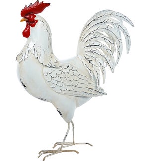 Mtl Wht Rooster Stand