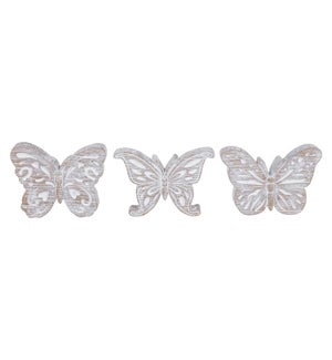 Lg Rsn Wht Butterfly Block 3 Asst