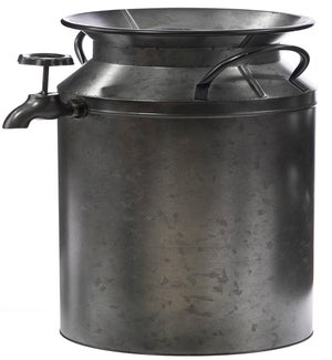 Lrg Mtl Milk Can w/ Faucet
