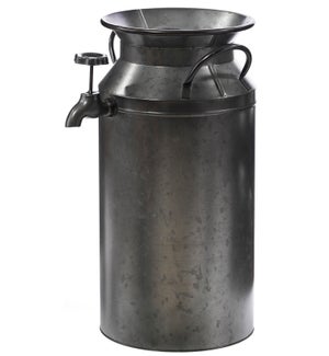 Lrg Mtl Milk Can w/ Faucet