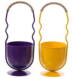 Lrg Wavy Handle Container 2 Asst