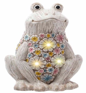 MGO Colorful Flower Solar Frog