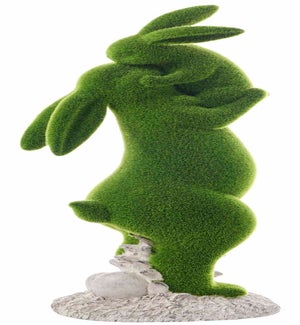 MGO Grn Mom/Baby Bunny