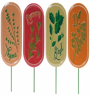Metal Herb Garden Pick 4 Asst