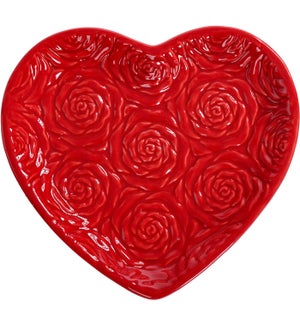 Cer Red Heart Dish