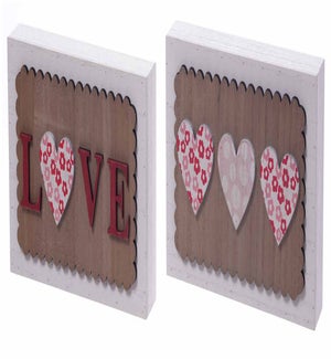 Wd 3D Heart/Love Scallop Block 2 Asst