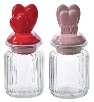 Sm Heart Top Jars 2 Asst
