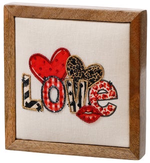 Beaded Valentine Love Block
