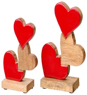 Lg Wd Stack Heart Stand
