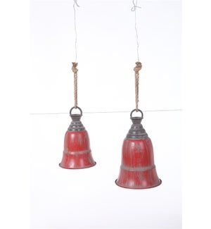 Sm Mtl Red/Rust Bell Hang