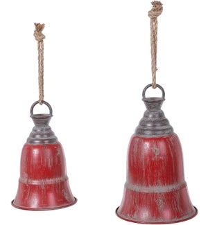 Lg Mtl Red/Rust Bell Hang