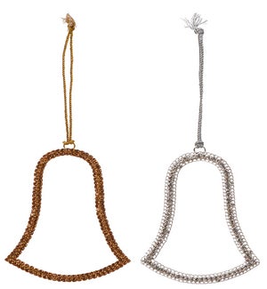 Bejeweled Bell Orn 2 Asst