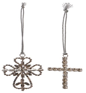 Bejeweled Cross Orn 2 Asst
