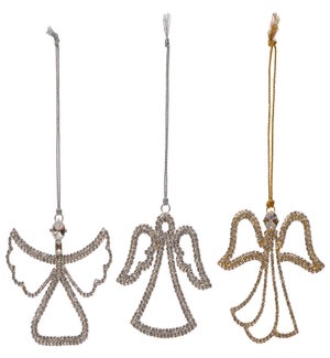 Bejeweled Angel Orn 3 Asst