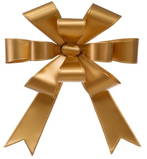 Giant Mtl Gold Bow Wall