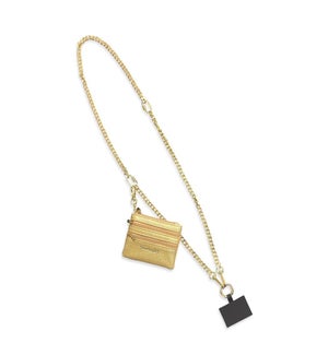 Clip and Go Chain with Pouch - Gold - Gold Pouch