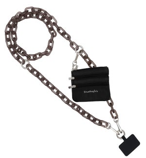 Clip and Go Ice Chain with Pouch - Black - Black Pouch