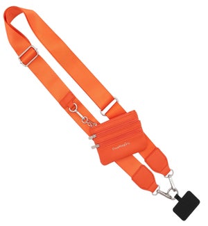 Clip and Go Strap with Pouch - Solid Collection - Orange - Orange Pouch