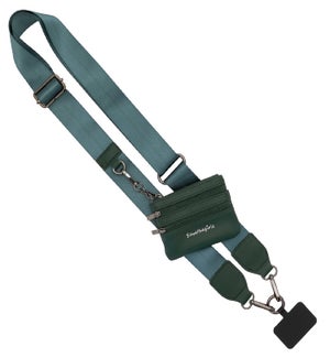 Clip and Go Strap with Pouch - Solid Collection - Green - Green Pouch